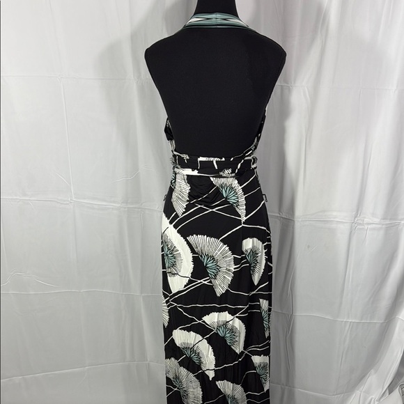 BCBGMaxAzria Elegant Black and White Maxi Dress Size L - Picture 5 of 11